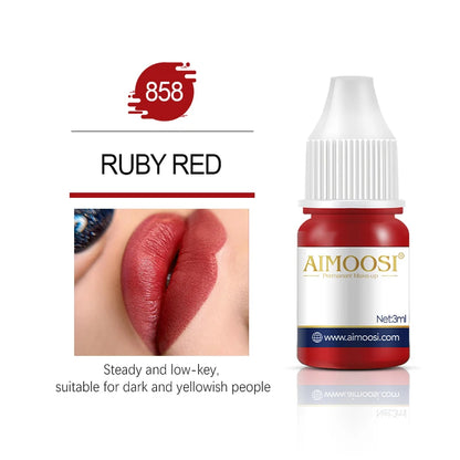 AIMOOSI Lip Tattoo Ink for Semi Permanent Makeup Nano Eyebrows Microblading Pigment 3ML Beauty Health Tattoo Supplies