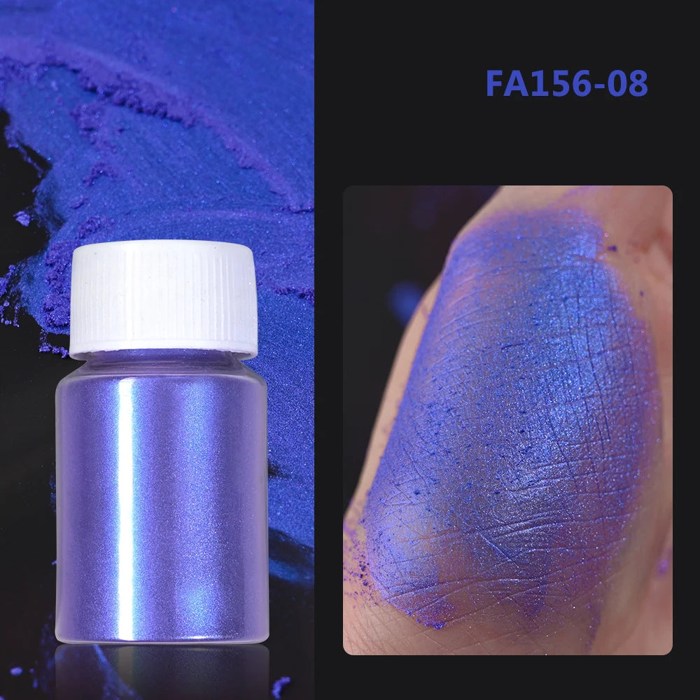 10g/Bottle White/Pink Pearlescent Nail Art Powder Sparkly Mermaid Chrome Pearl Pigment Aurora Manicure Mica Mineral Rubbing Dust