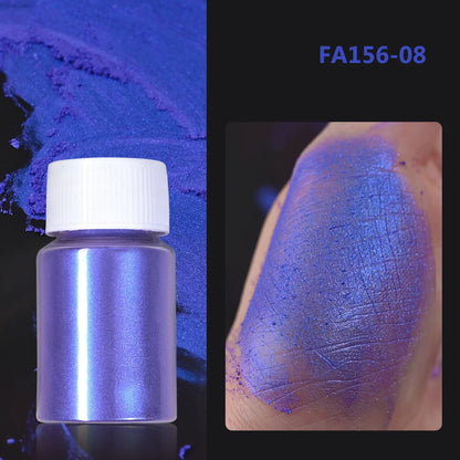 10g/Bottle White/Pink Pearlescent Nail Art Powder Sparkly Mermaid Chrome Pearl Pigment Aurora Manicure Mica Mineral Rubbing Dust