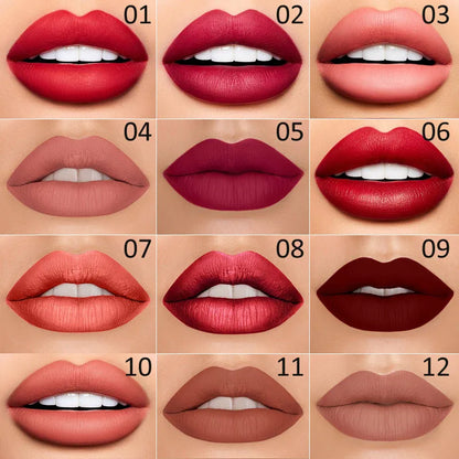 DNM 2 In 1 Matte Lipstick Pencil Double Head Lip Liner Pen Long Lasting Waterproof Lady Charming Nude Red Lipliner Pencil Makeup