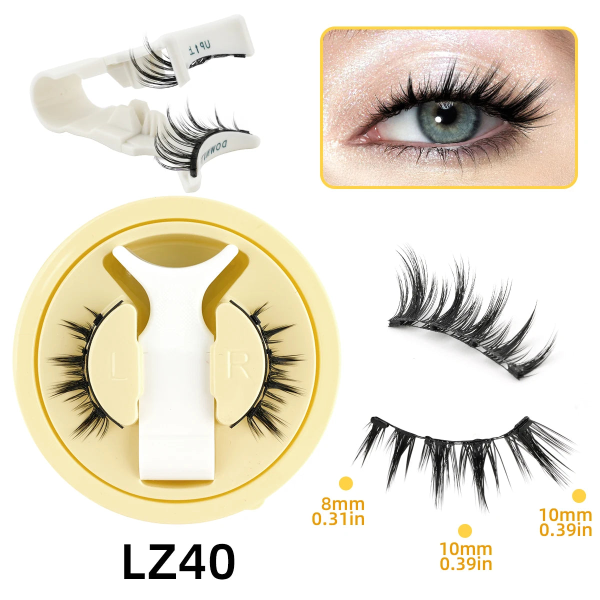 New Magnetic Eye Lashes With Winged Ends Soft Reusable Magnetic Lashes Natural Look 3D False Lashes Makeup With Magnet Tool