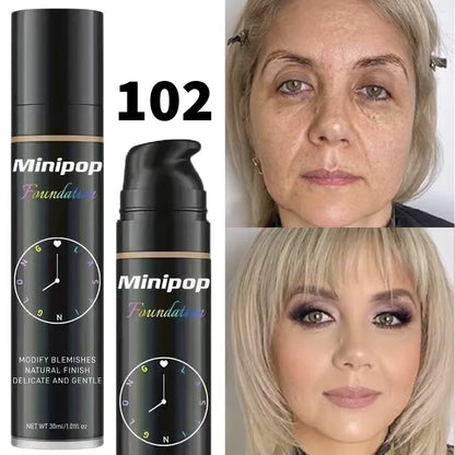 8-Color Liquid Foundation Makeup Set Waterproof Sweat-Resistant Concealer Professional Korean Style Face Base for Flawless Look