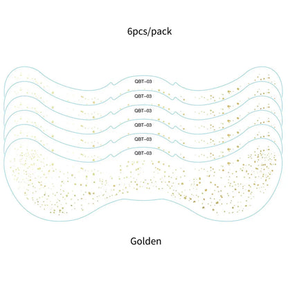 6pcs Hot Stamping Freckles Waterproof Temporary Tattoo Sticker Golden Silvery Metallic Flash Tato Glitter Body Art Face Makeup