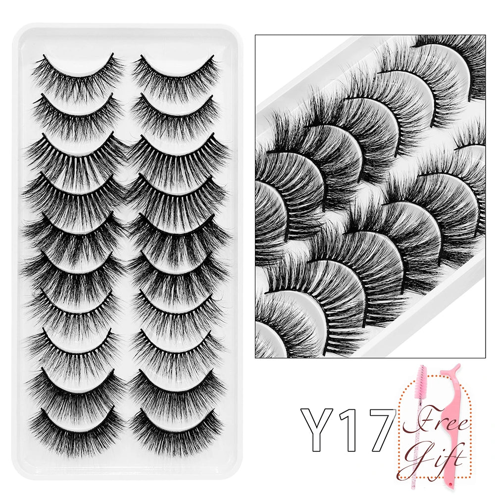 5/10Pairs 3D Mink Lashes Natural Eyelashes Dramatic False Eyelashes Faux Cils Makeup Wholesale Fake Eyelash Extension maquiagem