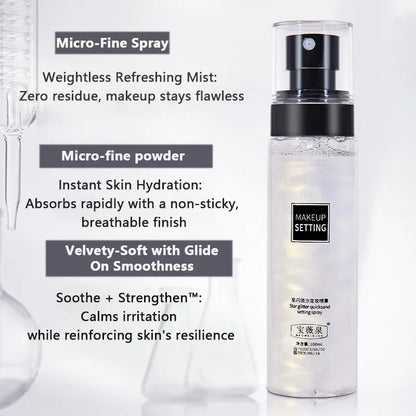 100ML Long-Lasting Makeup Fixing Spray Waterproof Sweatproof Oil Control Hydrating Setting Spray for a Fresh Makeup Finish