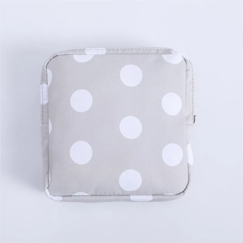 Women Sanitary Napkin Tampon Storage Bag Cute Sanitary Pad Pouches Portable Makeup Lipstick Key Earphone Data Cables Organizer