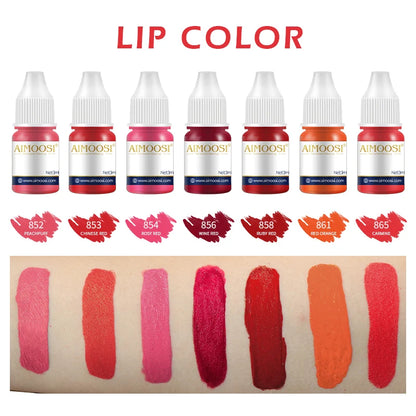 AIMOOSI Lip Tattoo Ink for Semi Permanent Makeup Nano Eyebrows Microblading Pigment 3ML Beauty Health Tattoo Supplies