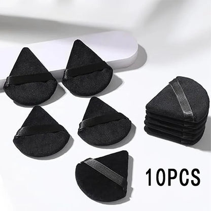 10-Count Triangular Makeup Sponges - Pointed Edges for Hard-to-Reach Areas - Seamless Application