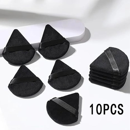 10-Count Triangular Makeup Sponges - Pointed Edges for Hard-to-Reach Areas - Seamless Application