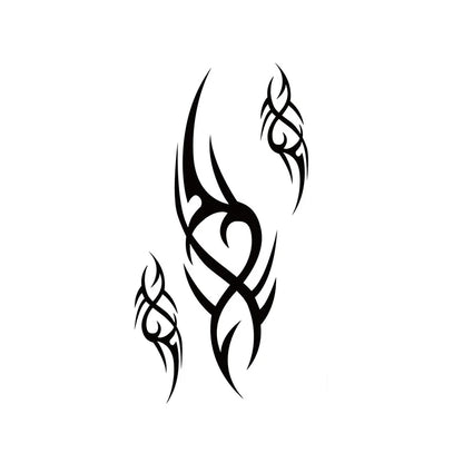 Tattoo Stickers Totem Black Color Flash Temporary Waterproof Party Fake Makeup Neck Hand Arm Body Art for Men Women