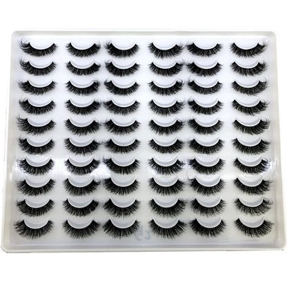 HBZGTLAD 30/40 pairs of natural long 3D artificial mink false eyelashes false eyelashes makeup set mink eyelashes extended eyela