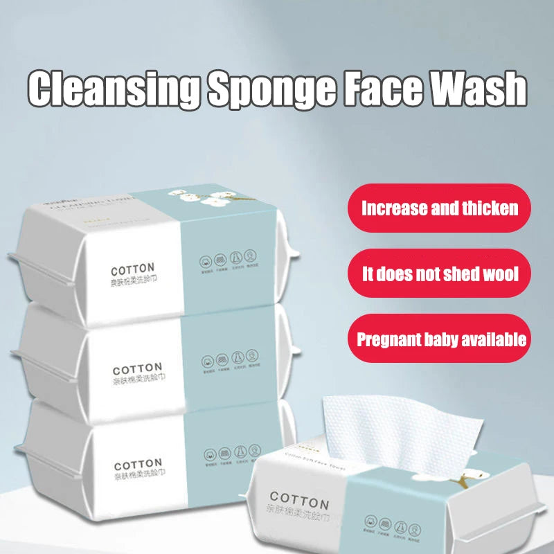 1/2/3 Pack Thickened Disposable Face Towel, Pearl Cotton, Wet And Dry, Travel, Cleansing, Makeup Remover, Extractor Face Towel