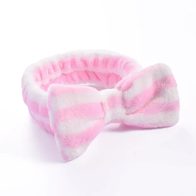 Women Makeup Coral Fleece Headband Wash Face Soft Hair Holder Elastic Top Knot Hairbands Girl Headwear Hair Accessories