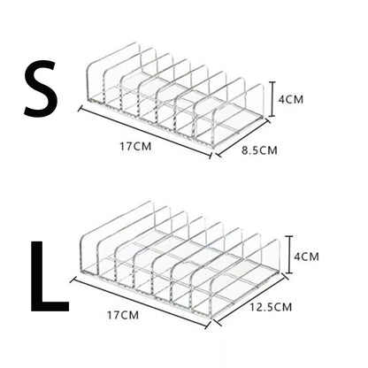 7-Compartment Transparent Makeup Organizer for Eyeshadow Palette and Cosmetics, Vanity Table and Bathroom Countertop Storage Box
