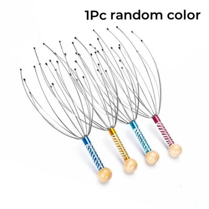 Octopus Head Massager Scratching Scalp Relaxation Relief Body Massager Scratcher Relieves Tension Health Care Tools Random Color