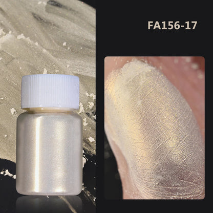 10g/Bottle White/Pink Pearlescent Nail Art Powder Sparkly Mermaid Chrome Pearl Pigment Aurora Manicure Mica Mineral Rubbing Dust
