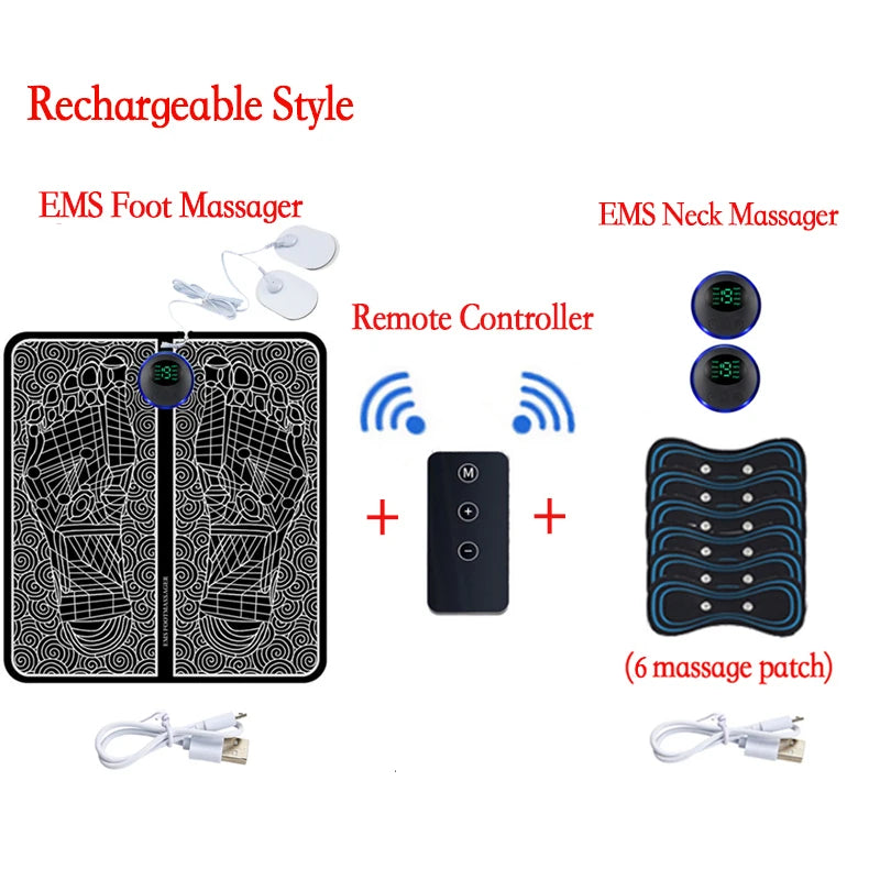 Electric Foot Massager Pad Muscle Massage Relaxation Trainer For Massage Fitness Outdoor Sport Home Family Relax