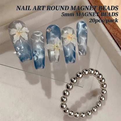 3D Double Headed Nails French Shape Strong Cat Eye Magnet Nail Art Gel Polish Magnetic Effect Manicure Accessories Tools Set