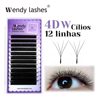 5D/6D/4D/3D W Shape Lashes Extension Automatic Flowering Premade Fan Eyelashes Makeup Supplies Wendy Lashes EyeLash Extensions