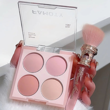 4 Colors Blush Powder Face Makeup  Sweet Warm Colors Matte Cheek Powder Facial Beauty Cosmetic Makeup Blush