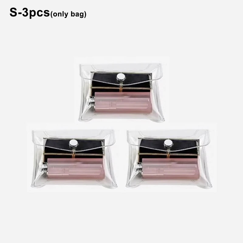 Transparent Cosmetic Bag S/M/L Portable PVC Organizer for Makeup Brushes Toiletry Waterproof Stationery Storage Bags Makeup Tool