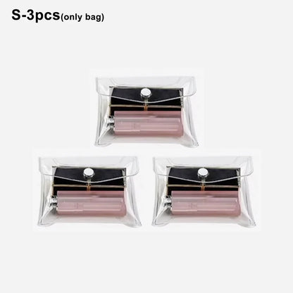 Transparent Cosmetic Bag S/M/L Portable PVC Organizer for Makeup Brushes Toiletry Waterproof Stationery Storage Bags Makeup Tool