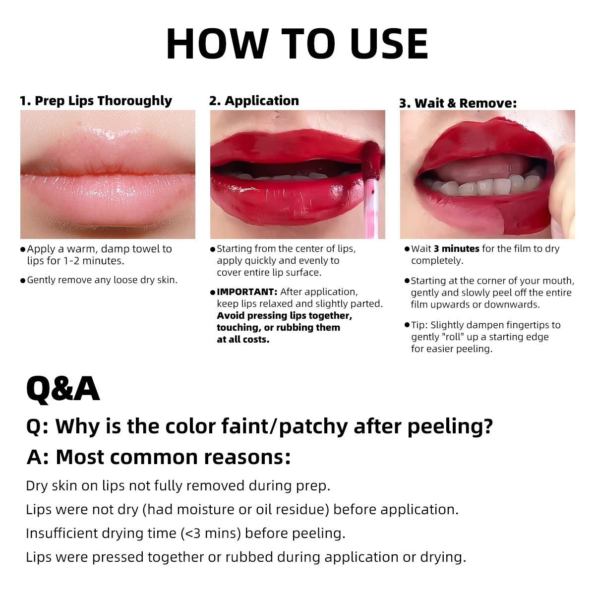YOUNG VISION Tear-Off Lip Liner Peel-Off Lip Liner Matte Smudge-Free Hook & Loop Lip Pencil Makeup Pencil 3 color