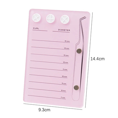 5.3mm Eyelash Extension Scale Holder Display Plate Magnetic Acrylic Lash Board With Glue Pallet Cup Fake Eyelash Pad Makeup Tool