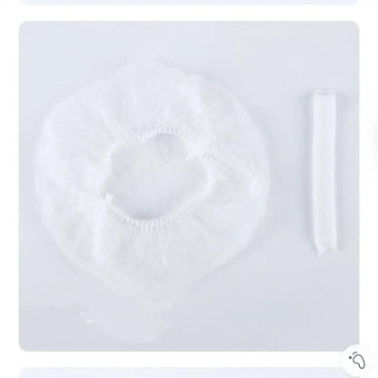 100 PCS Disposable Microblading Non Woven Fabric Makeup Hair Net Cap Sterile Hat Chef Catering Dust Strip Bathroom Supplies
