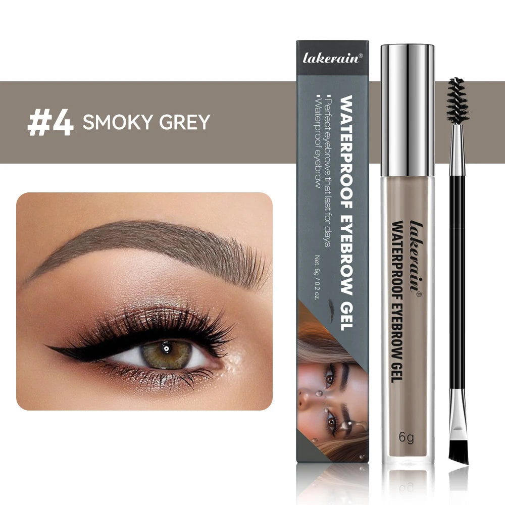 lakerain Long Lasting Waterproof Eyebrow Gel Highly Tinted Liquid Makeup Sweatproof Natural Finish Brown Black Cosmetics