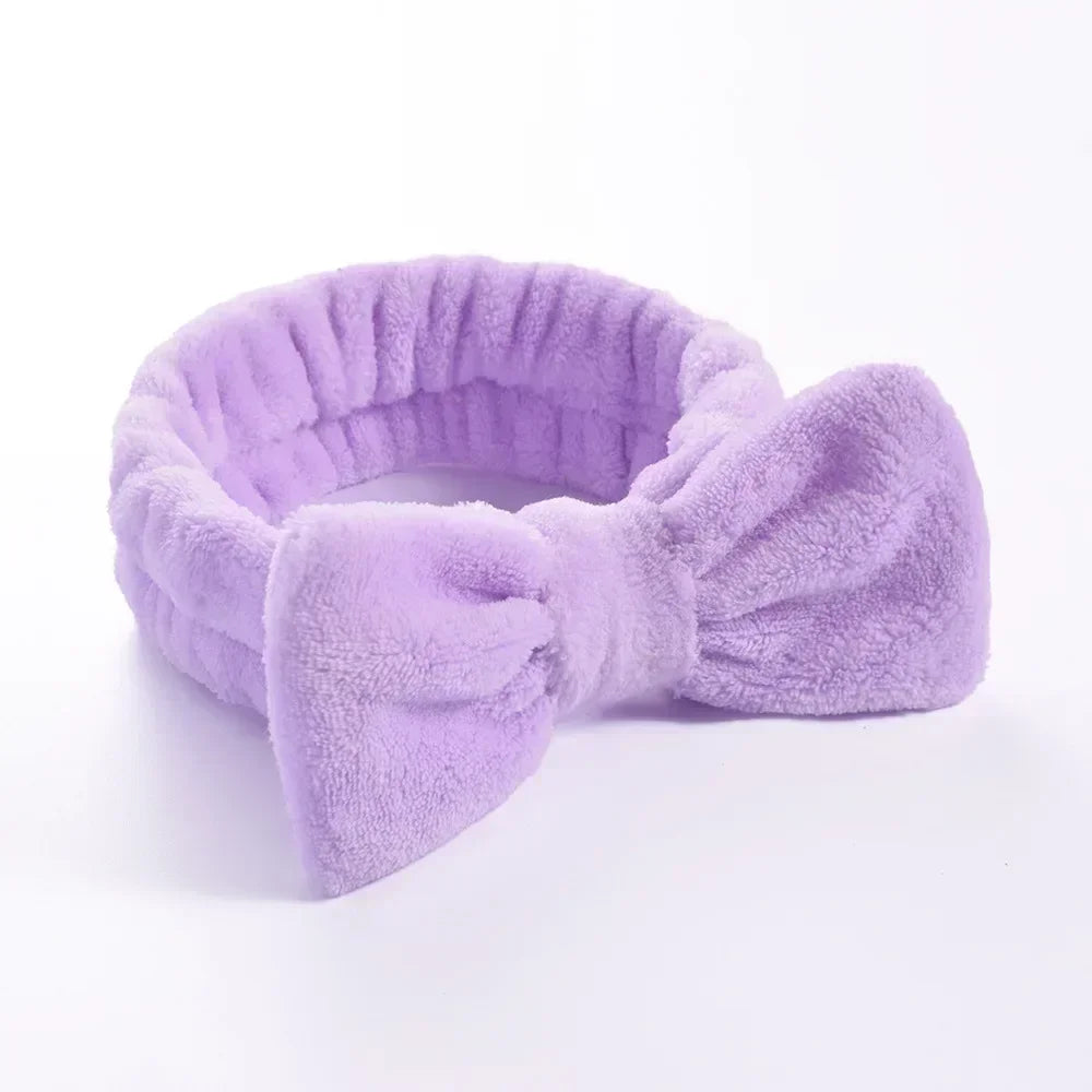 Women Makeup Coral Fleece Headband Wash Face Soft Hair Holder Elastic Top Knot Hairbands Girl Headwear Hair Accessories