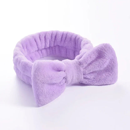 Women Makeup Coral Fleece Headband Wash Face Soft Hair Holder Elastic Top Knot Hairbands Girl Headwear Hair Accessories