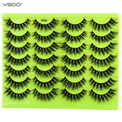 Half Eyelashes 5/10/14/20 Pairs Natural Faux Mink Lashes Cat Eye Lashes Wispy Fluffy Eyelash Extension Makeup Manga False Lashes