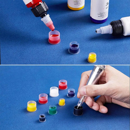 300/100pcs Tattoo Ink Cups Caps Disposable Microblading Tattoo Permanent Makeup Pigment Holder Container Caps Tattoo Accessories