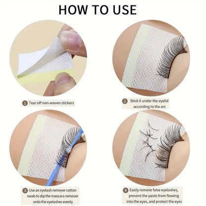 200/40Pcs Disposable Cotton Eyelashes Patch Sticker For Removing Eyelashes Under Eye Paper Patches Cleaning Tool Makeup Supplies