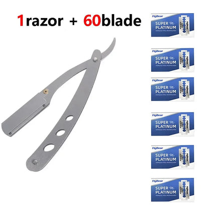 Edge Stainless Steel Shaver Barber Razor Men Professional Manual Shaver StraightFolding Shaving Shave With Blade