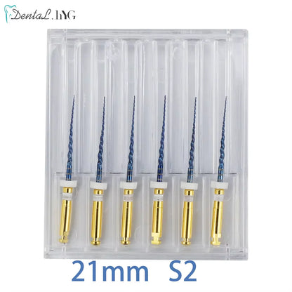 Dental Root Canal File Gold Endo Rotary Super Files Golden Endodontic Files 21mm 25mm Nickel Titainium Instrument Dentistry