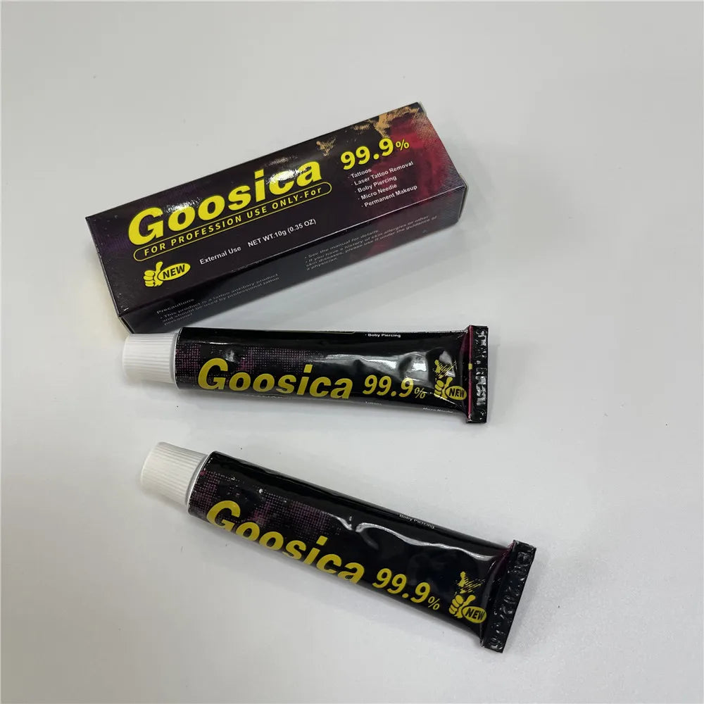 Newest 99.9% Goosica Tattoo Cream Before Permanent Makeup Microblading Piercing Eyebrow Eyeliner Lips Body Supplier 10g