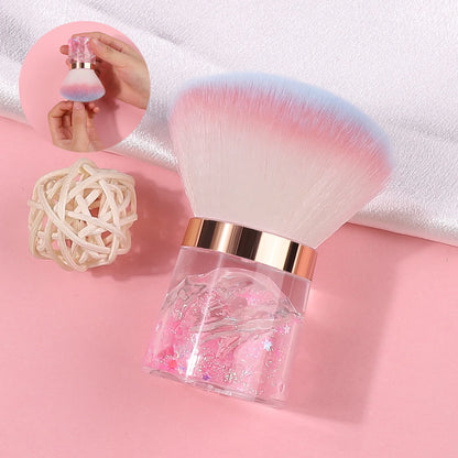 Nail Art Mushroom Rose Head Brush Remove Nail Dust Brush Polish Powder Cleaning Tool Beauty Makeup Brushes Manicure Accessories