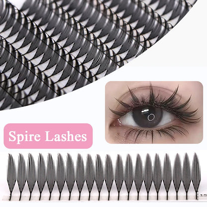 RUJADE New Colorful Shiny Manga Comic Spire Lashes Tinsel Anime Eyelash Extension Premade Fans Feather Shape Party Makeup Lashes