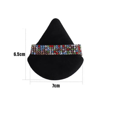 New Diamond Triangle Powder Puff Sponge Velvet Triangle Powder Puff Facial Beauty Soft Smooth Face Makeup Tool Makeup Sponge