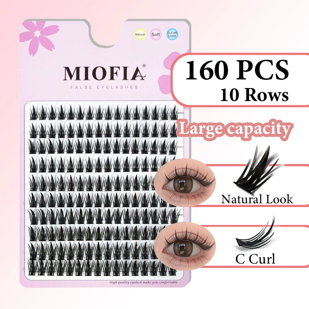 1 box/160 bunches Mink Eyelashes 3D Russian individual Eyelash cluster Natuaral Eyelash Extension Makeup Tools Lashes Wholesale