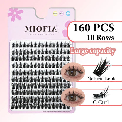 1 box/160 bunches Mink Eyelashes 3D Russian individual Eyelash cluster Natuaral Eyelash Extension Makeup Tools Lashes Wholesale