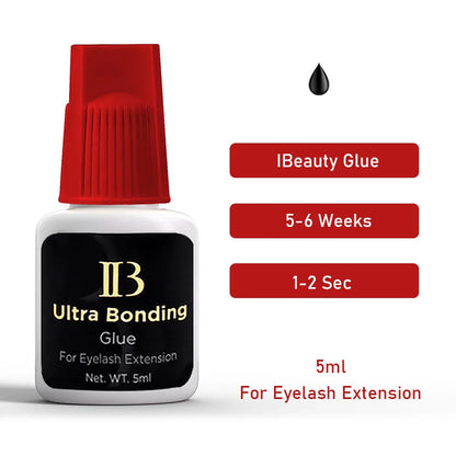 1 Bottle Original IB Super Plus Glue for Eyelash Extensions 5ml Korea Professional IB Gold Wine Red Cap Glue Makeup Tools Shop