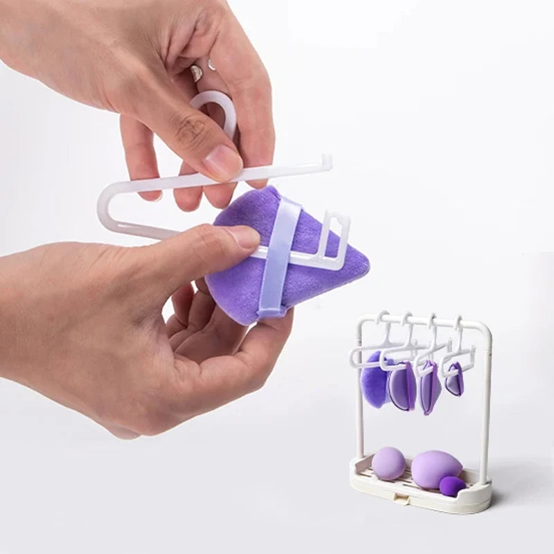 Makeup Tools Drying Rack Cosmetics Powder Puff Storage Hanger Beauty Sponges Drain Travel Portable Multifunctional Organizer