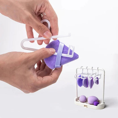 Makeup Tools Drying Rack Cosmetics Powder Puff Storage Hanger Beauty Sponges Drain Travel Portable Multifunctional Organizer