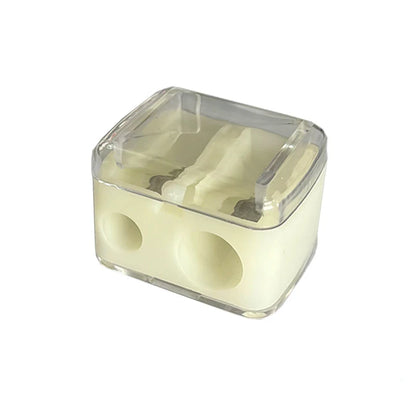 1 Pcs Eyeliner Sharpener, Dual Holes Eyeliner Sharpener, Compact Makeup Pencil Sharpeners, for Eyeliner Lip Liner Pencils