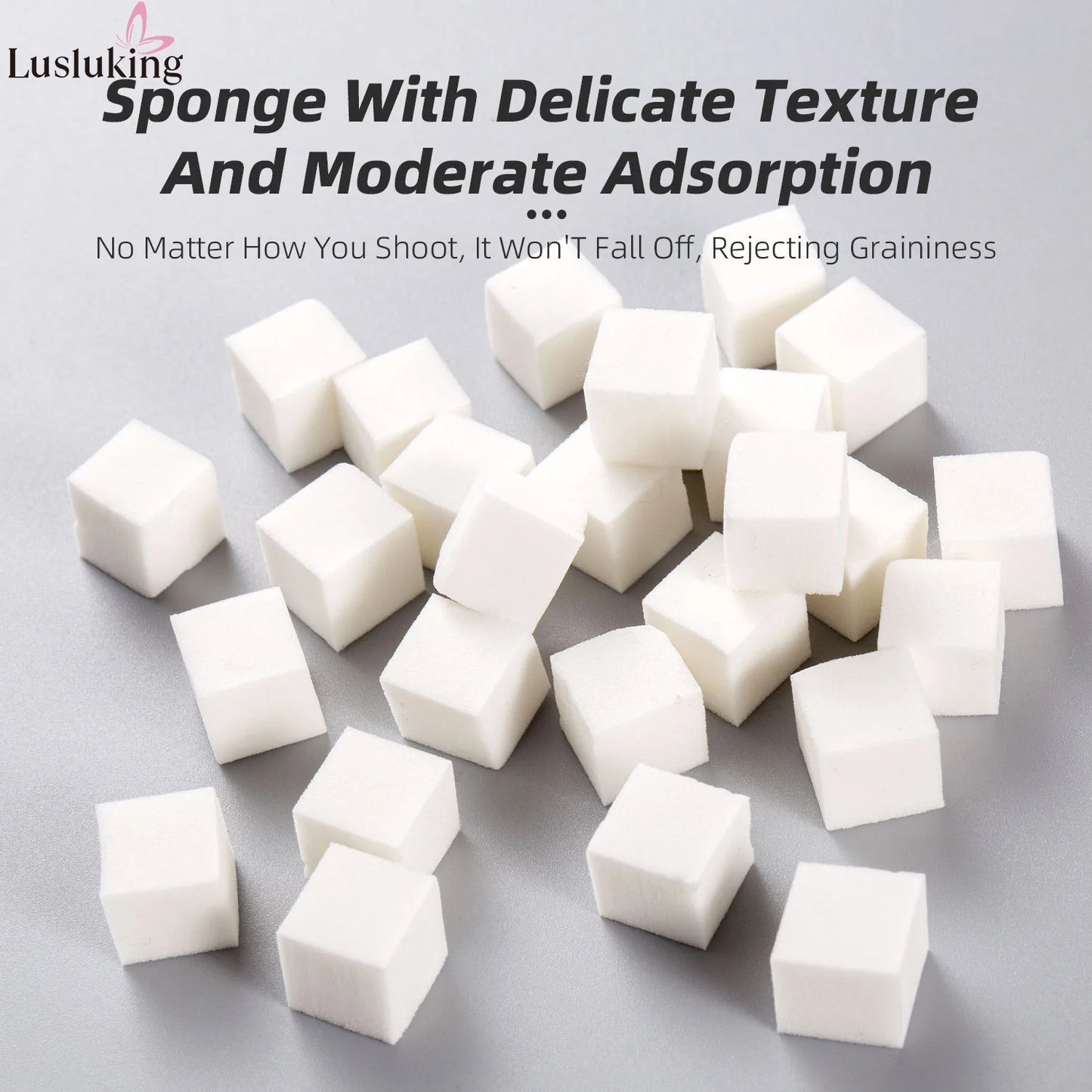 50Pcs Mini Cube Nail Art Sponge Set Gradient Nail Brushes Gel Polish Design Nail Sponge Grab Pen Manicure Supplies