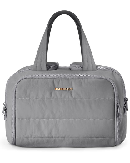 BAGSMART Large Capacity Travel Toiletry Bag Opening Makeup Bag Portable Cosmetic Storage Bag With Handle For Accessories Toiletr