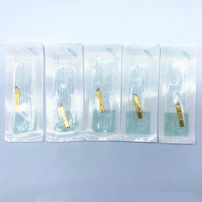Golden Tebori 3D Tattoo Pen + 5 Pcs 12 Pins Microblading Tattoos Needles Permanent Makeup Manual Professional Eyebrow Tattoo Set